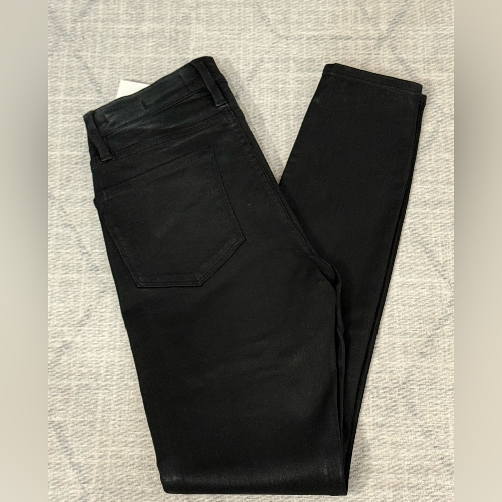 Frame Denim Le Skinny de Jeanne Coated Noir